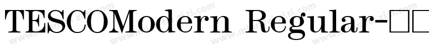 TESCOModern Regular字体转换